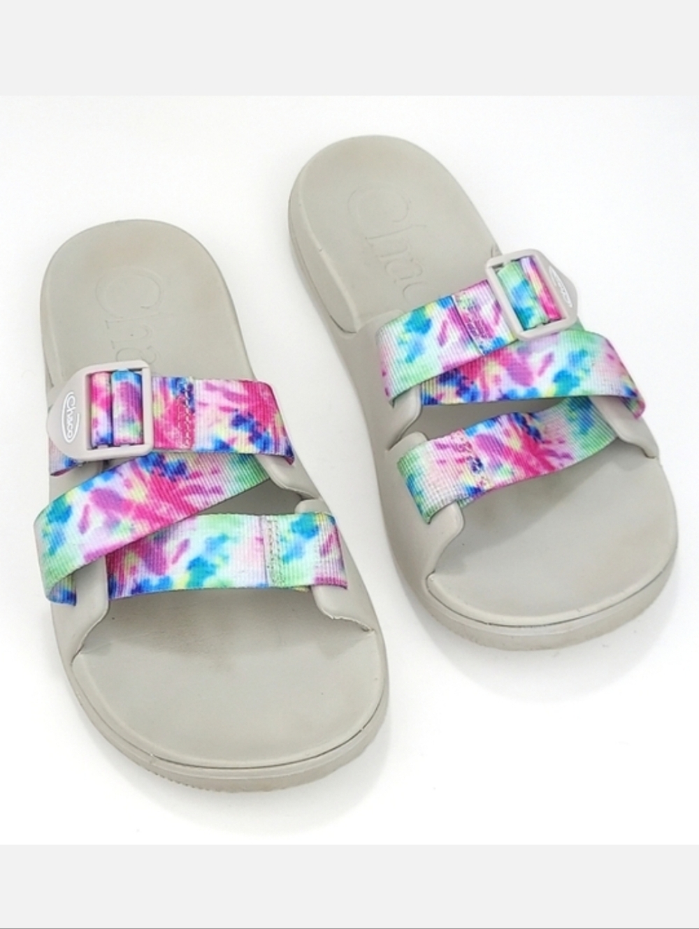 Chaco Chillos Slide Sandals Light Tie Dye 7